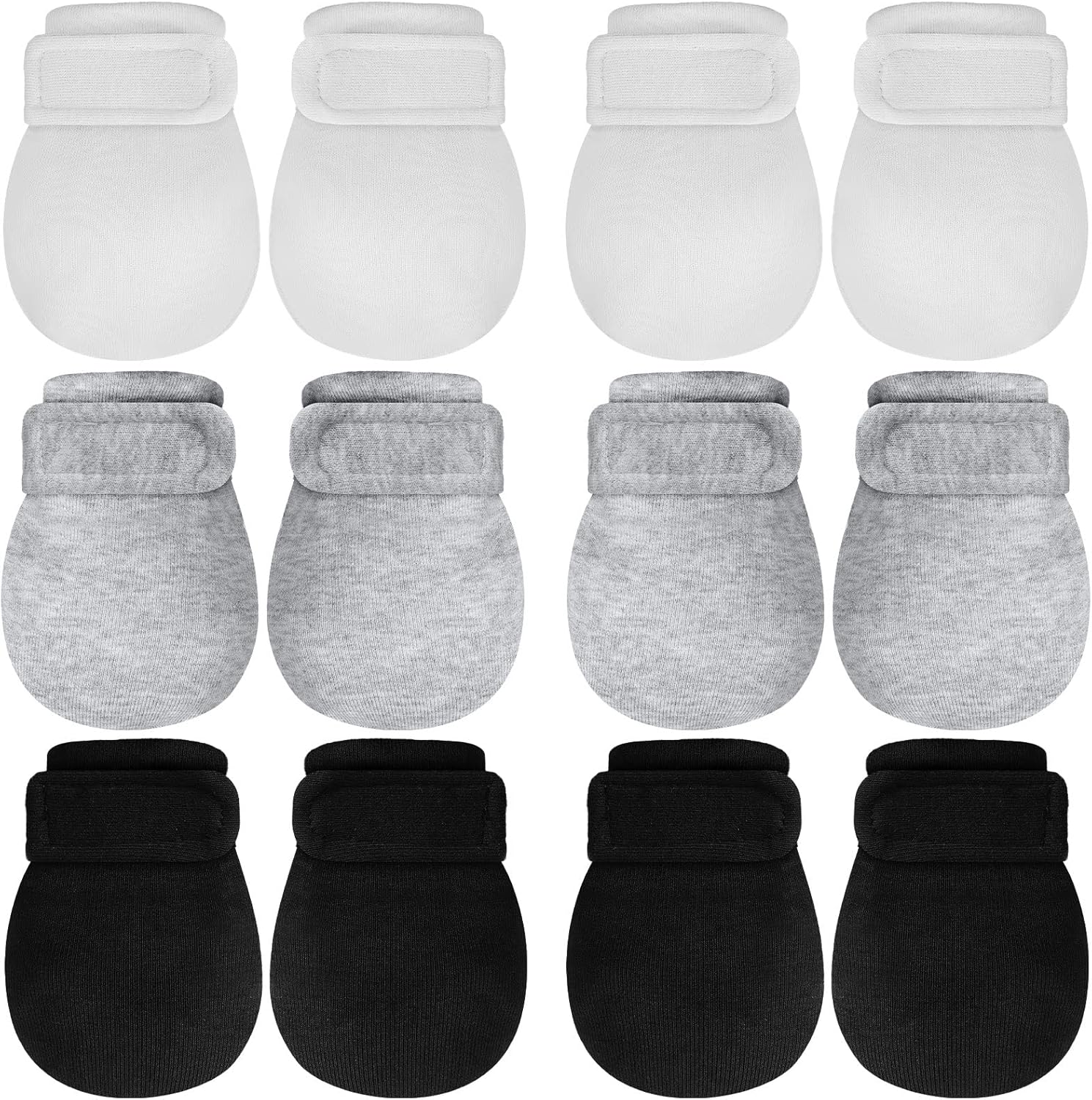 Newcotte Adjustable Baby Mittens No Scratch Newborn Cotton Breathable Gloves Warm Baby Mitts for Boys