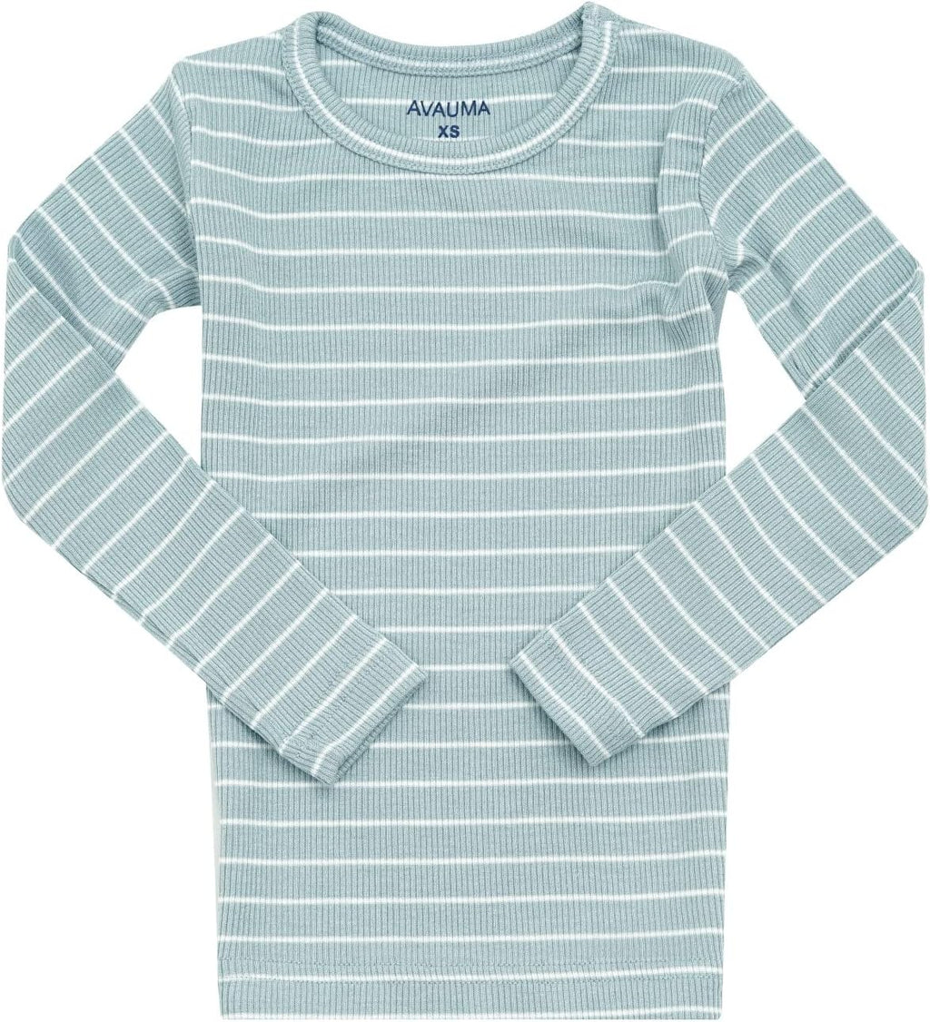 AVAUMA Stripe Pattern Baby Boys Girls Pajama Set Kids Toddler Snug fit Ribbed Sleepwear pjs for Daily Life Style