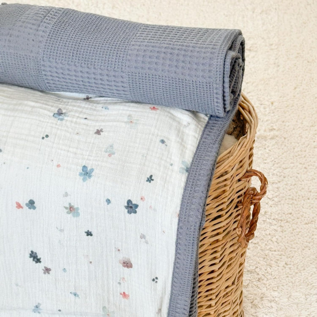 Personalized Baby Blanket with Name – Handmade 100% Organic Cotton Newborn Gift | Custom Knit Blanket for Boys, Girls, Kids & Baby Showers