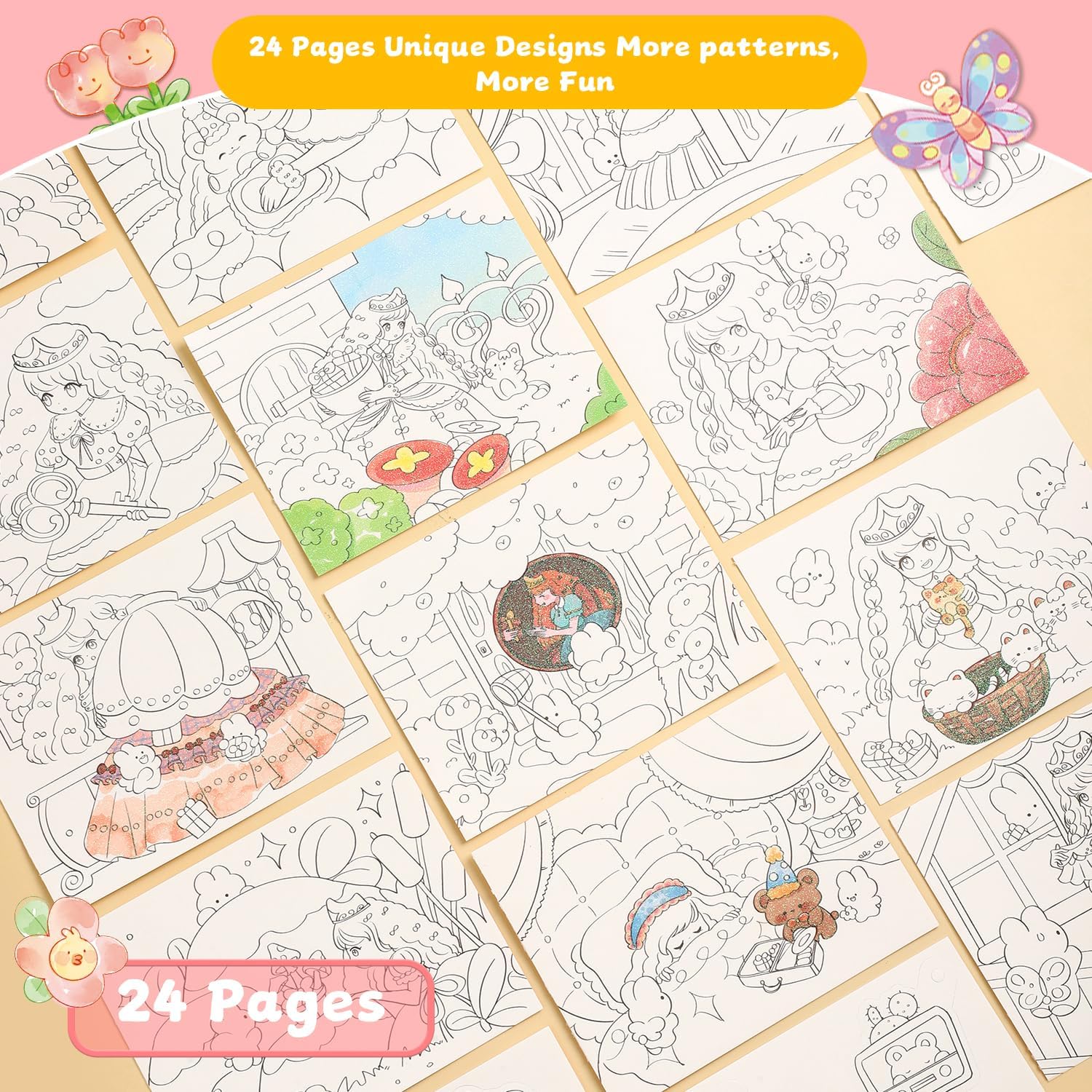 Paint with Water Coloring Books for Kids Ages 3-5, 4-8 – Cute Coloring Book for Teens,Arts and Crafts for Kids Ages 3 4 5 6 7 8+, Birthday Gift Toys for Girls Boys,Travel Toys -Princess