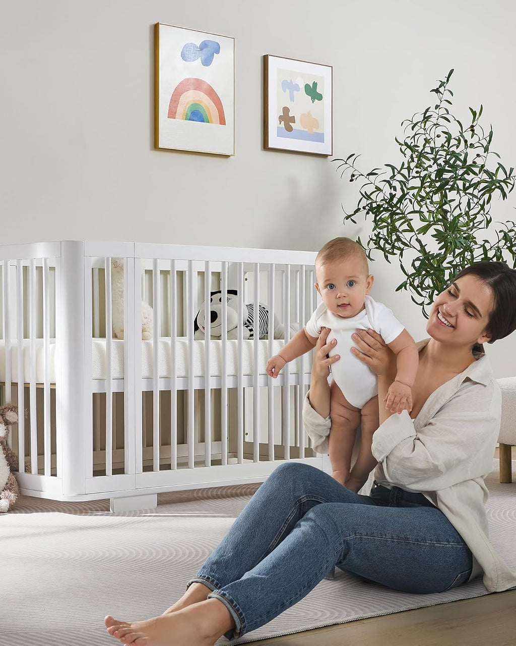 Crib Mattress, JPMA Certified Baby Mattress, Breathable Surface, CertiPUR-US and Oeko-TEX Approved, Standard Full Size for Crib & Toddler Bed, Waterproof Machine Washable Cover, 52” x 27.6”