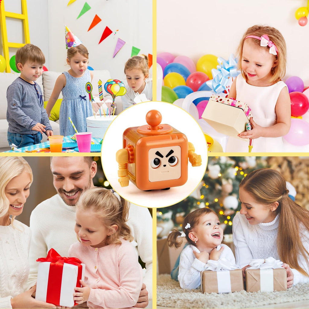 Fidget Robot Cube Fidget Toy, Magic Cube Stress and Anxiety Relief Toys, Fidgets Robot Cube Fidget Toy Cube Relaxing Hand-Held for Adults, Killing Time Cool Fidget Block for ADD/ADHD/OCD (Green)