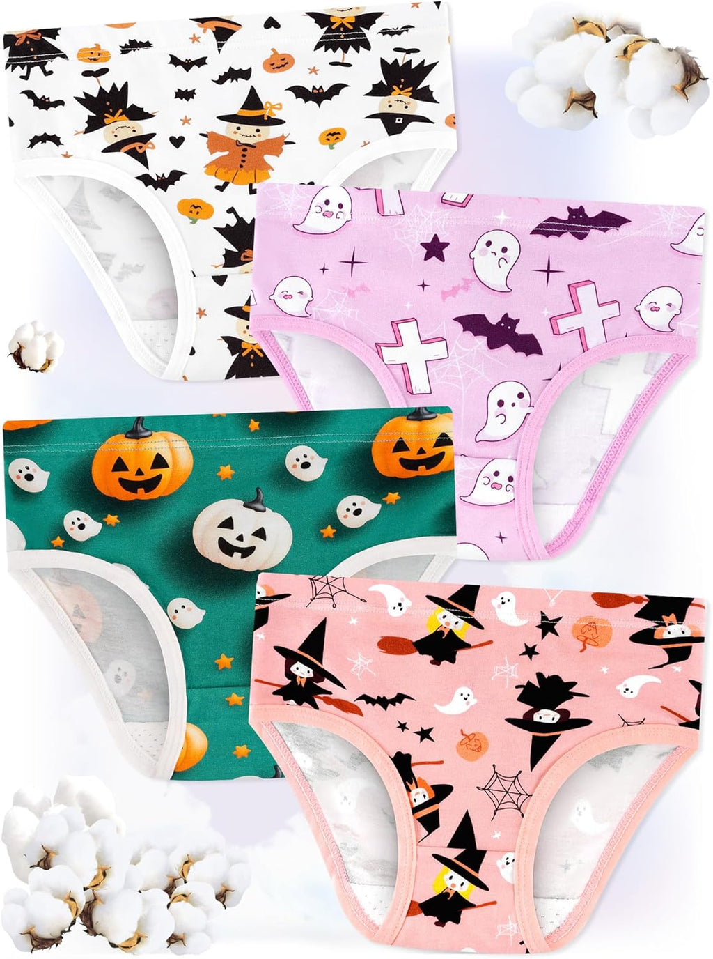 Girls' Underwear,Soft Cotton Tagless Panties for Toddlers' & Little Kids' Comfort,Breathable Briefs,8-Pack