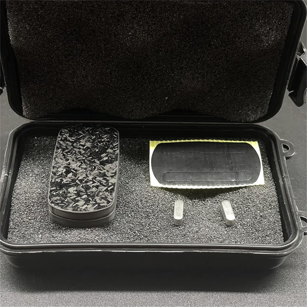 Rectangular Block Carbon Fiber Push Haptic Slider Adult Fidget Toys EDC ADHD Tool Anti-Anxiety Fidget Slider Stress Relief Toys Cool Stuff for Men (Forged Texture)