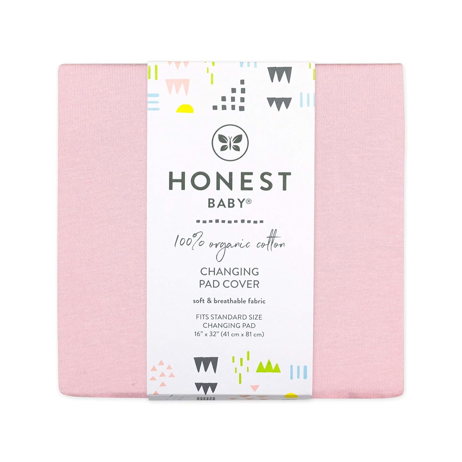 HonestBaby unisex baby Organic Cotton Changing Pad Cover and Toddler Sleepers, Light Pink, One Size US