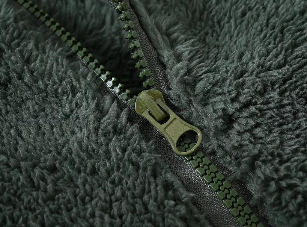 AIWUHE Toddler Boys Girls Hooded Jacket Fleece Hoodie Winter Warm Solid Color Teddy Coat Zip-up Bear Ear Sweater Fall Clothes