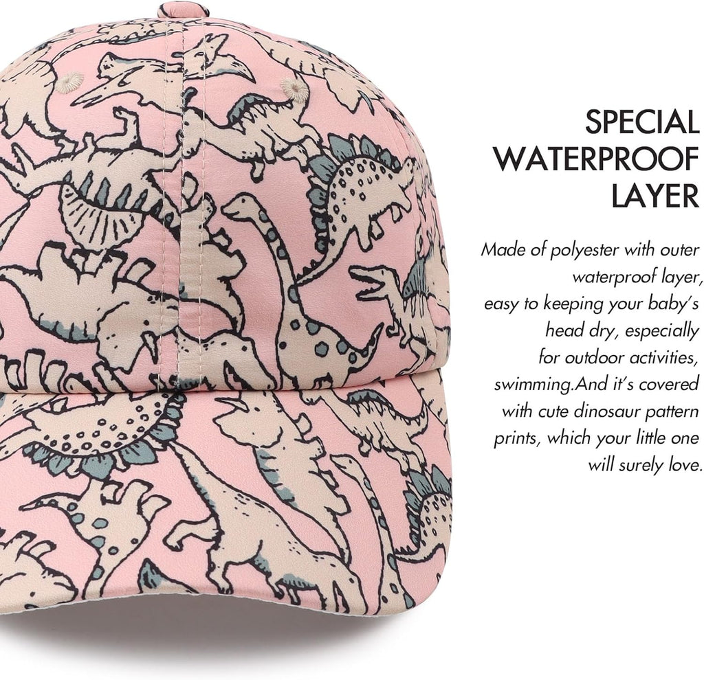 JANGANNSA Dinosaur Boys Girls Caps Embroidery Baby Baseball Caps Cotton Infant Toddler Kids Hat Spring Summer Autumn 2-6Y
