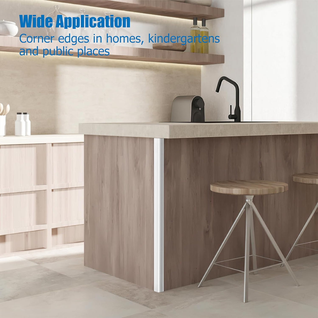 Wall Corner Protectors 4 Pack,1.57x1.57x23.62x0.12 inch PVC Double Side Proof Corner Guards for Sharp Edges, Self-Adhesive Corner Protectors for Home, Kindergarten,Thickness-3mm(0.12 in)