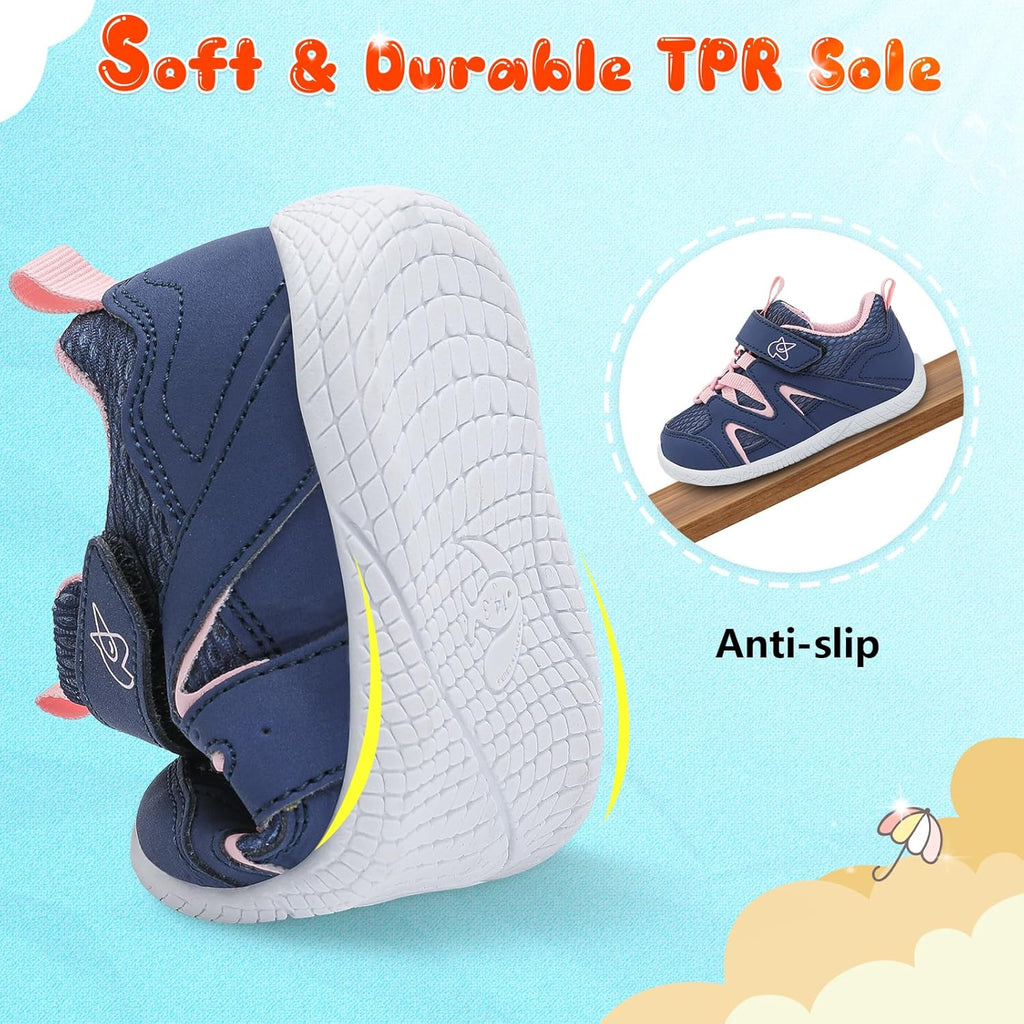 LeIsfIt Baby Shoes Boys Girls First Walking Shoes Non-Slip Toddler Breathable Sneakers Infant Sneakers