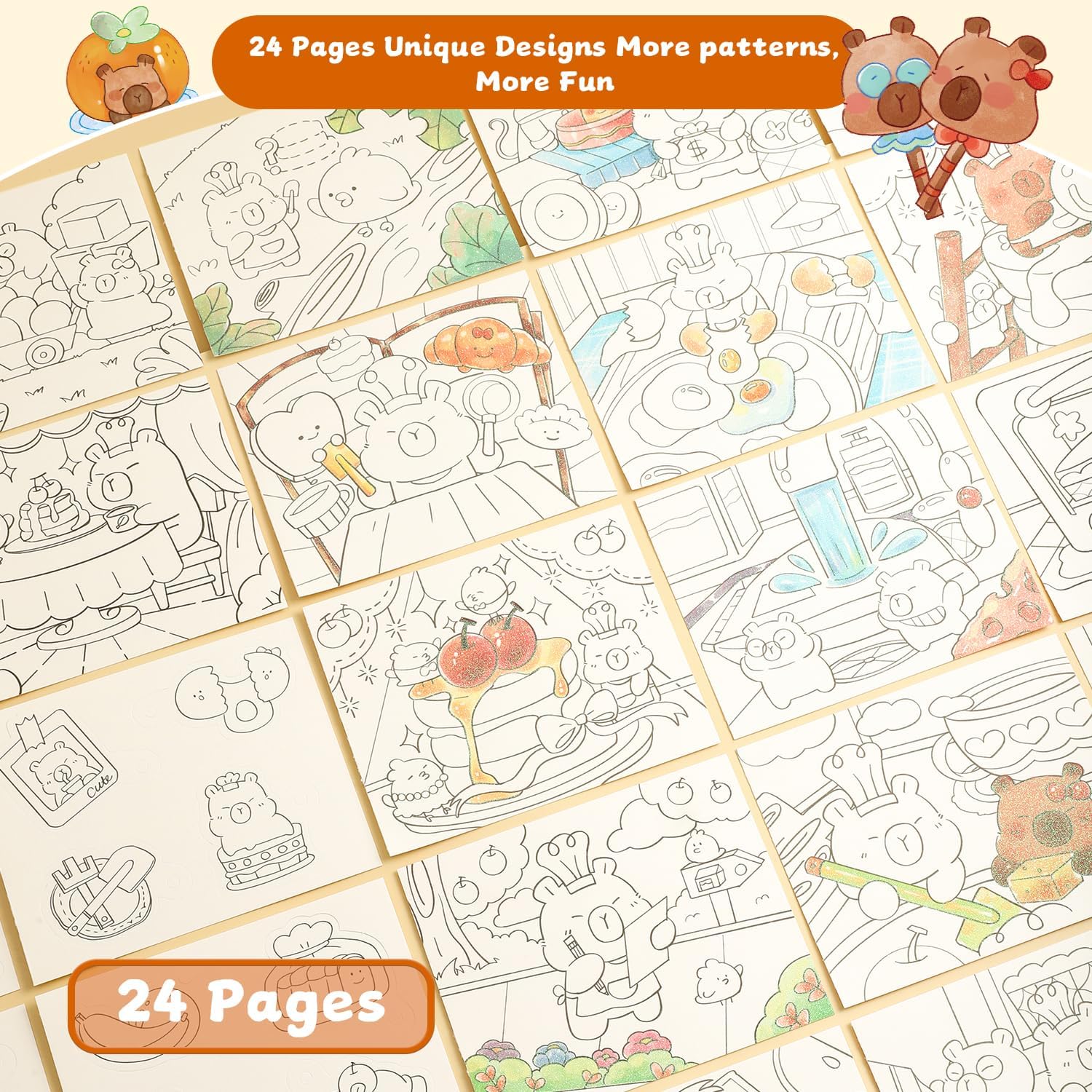 Paint with Water Coloring Books for Kids Ages 3-5, 4-8 – Cute Coloring Book for Teens,Arts and Crafts for Kids Ages 3 4 5 6 7 8+, Birthday Gift Toys for Girls Boys,Travel Toys-Capy