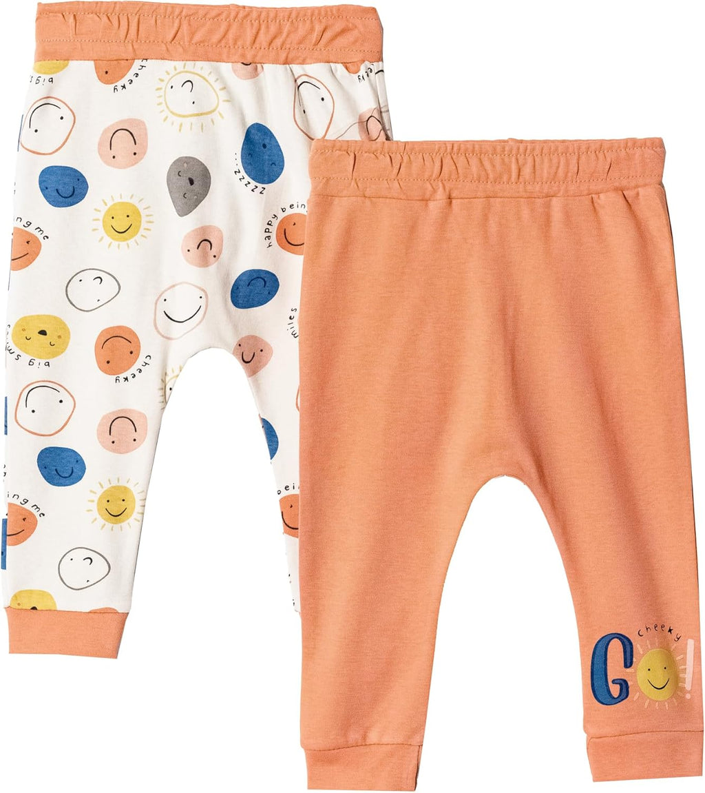 Toddler and Baby Unisex Pants 2-Pack -Baby Pants 0-3 Months to 18-24 Months Baby Cotton Sweatpants Jogger Boy Girl