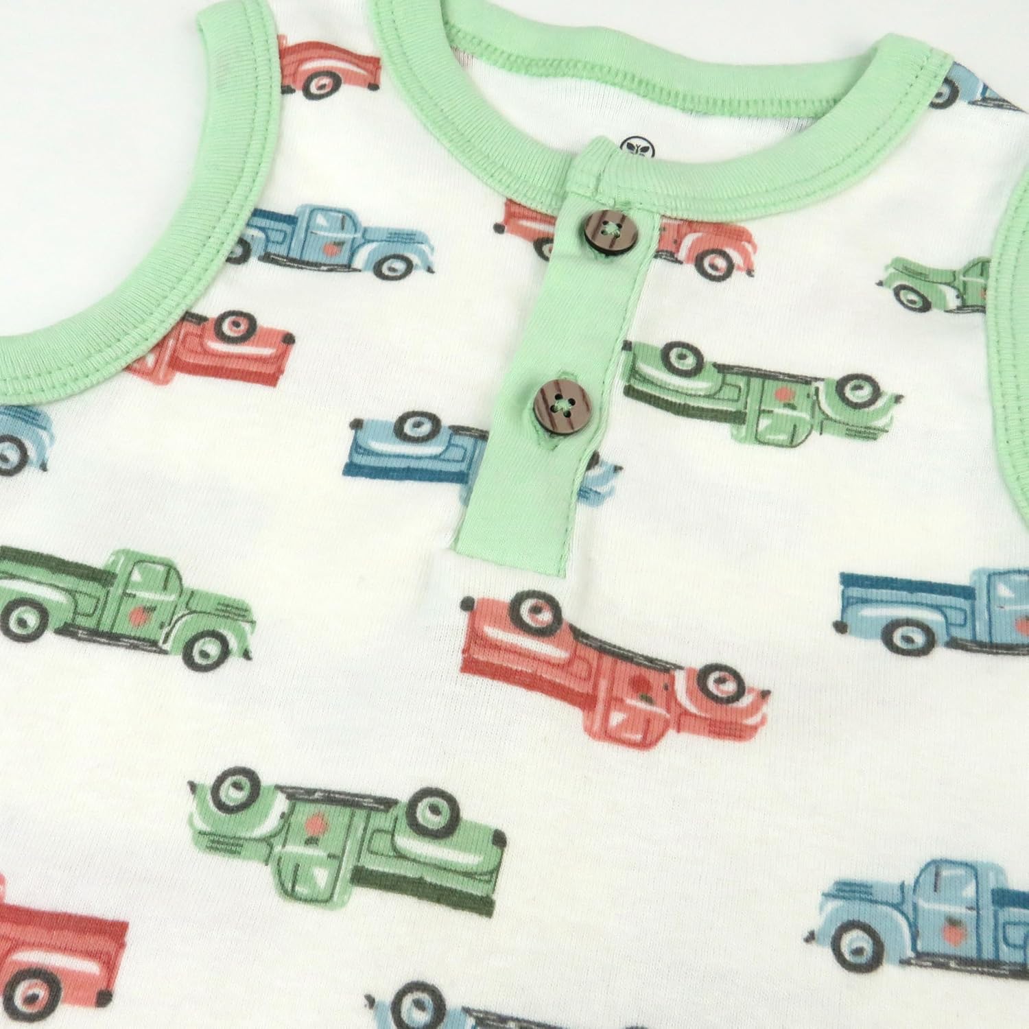 HonestBaby Short Sleeve and Tank Romper 100% Organic Cotton for Infant Baby and Toddler Boys