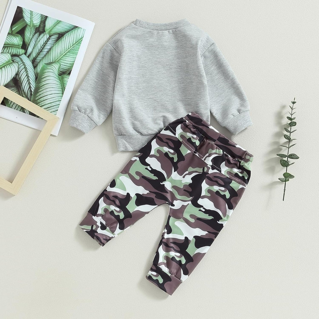 Baby Boy Clothes Fall 6 12 18 24 Months Football Long Sleeve Pullover Tops & Pant Sets Toddler Winter Outfits