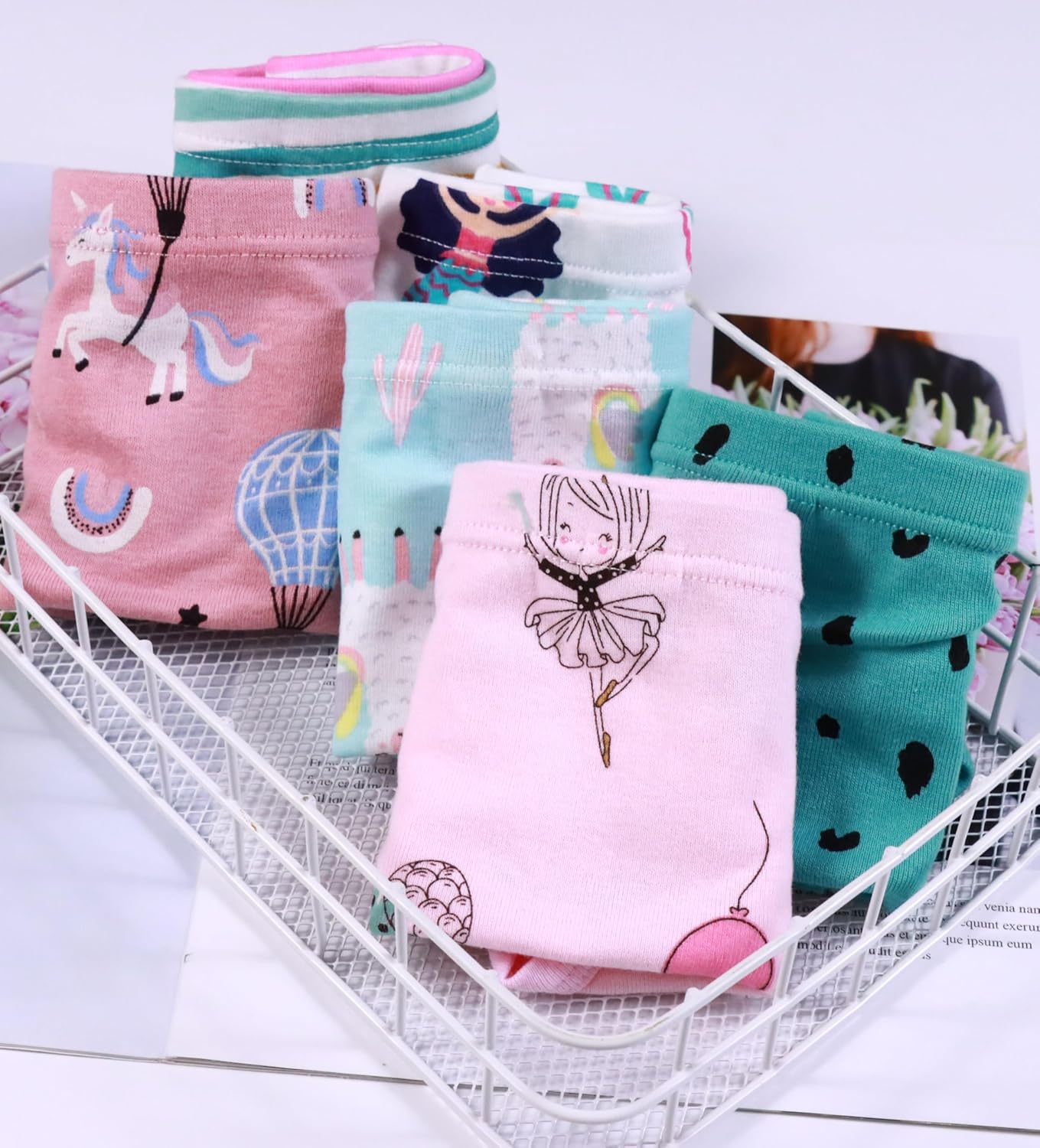 Boboking Girls Soft Underwear Toddler Kids Briefs Cotton Panties 12-pack