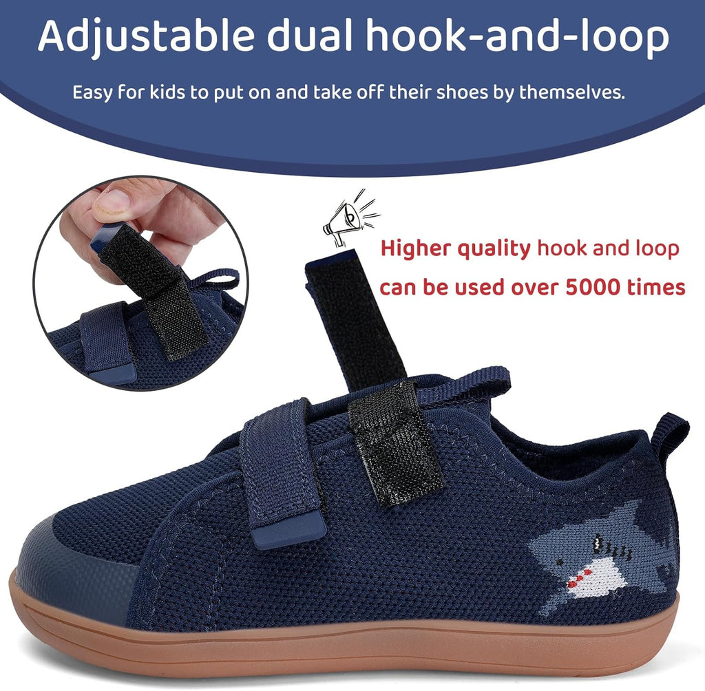 WateLves Toddler Little Kids Wide Barefoot Shoes The First Walking Shoes Girls Boys Breathable Zero Drop Minimalist Sneakers with Wide Toe Box Natural to Grow