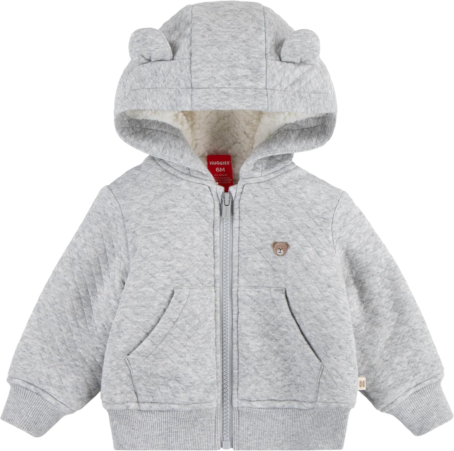 Huggies Baby Fleece Lined Zip Up Hooded Jacket