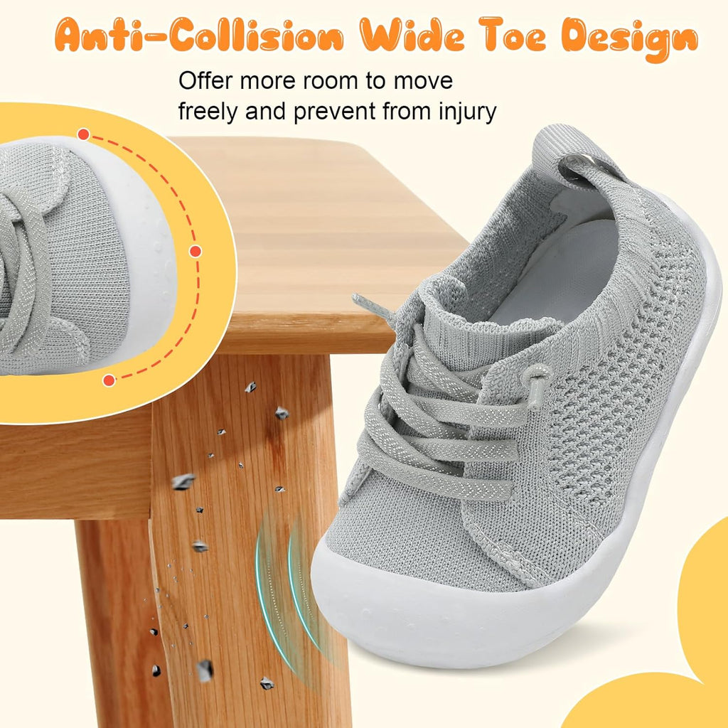 JIASUQI Baby Shoes for Toddler Boys Girls Sneakers Slip on Walking Shoes for Babies