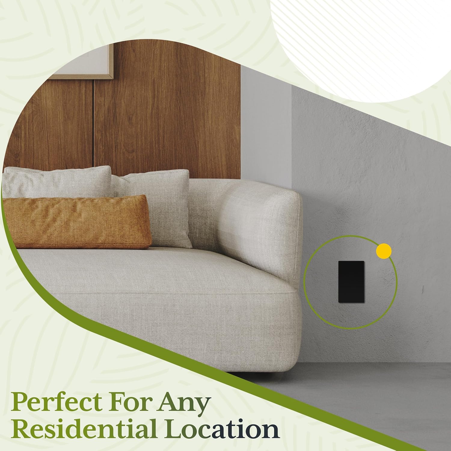 TG Mid-Size Screwless Blank Wall Plate, Child Safe Blank Device Outlet Cover, Medium Size 1-Gang 4.88" H x 3.11" L, Polycarbonate Thermoplastic, UL Listed, SP-MB1-BK5P, Black (5 Pack)