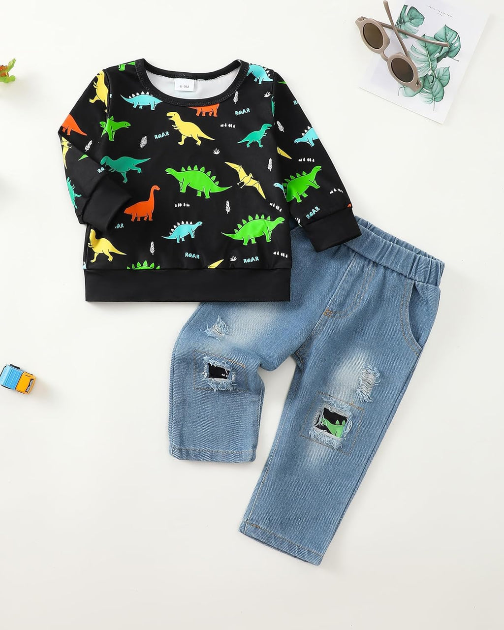Toddler Baby Boy Outfits Fall Winter Clothes Color Block Long Sleeve Sweatshirt Tops + Jogger Pants Set 2PCS