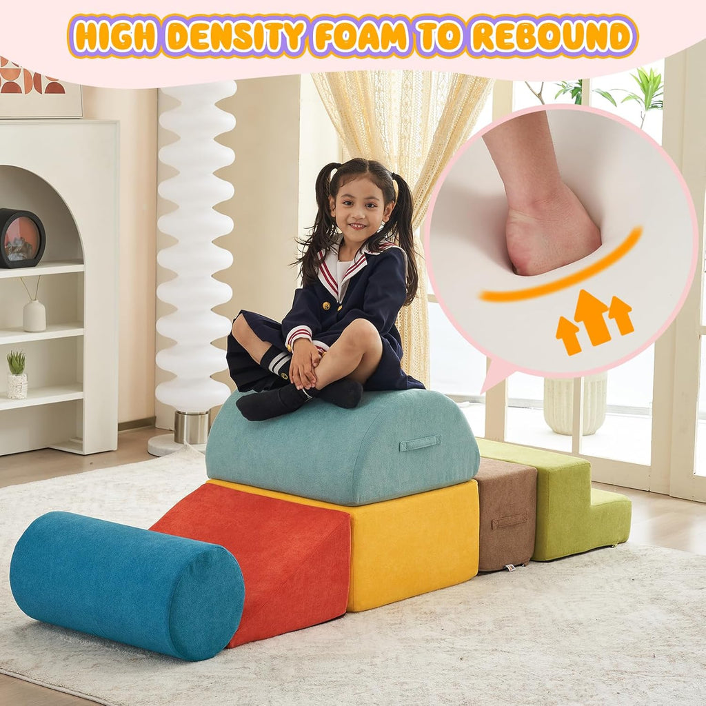 6Pcs Indoor Soft Play Equipment, Toddler Climbing Toys