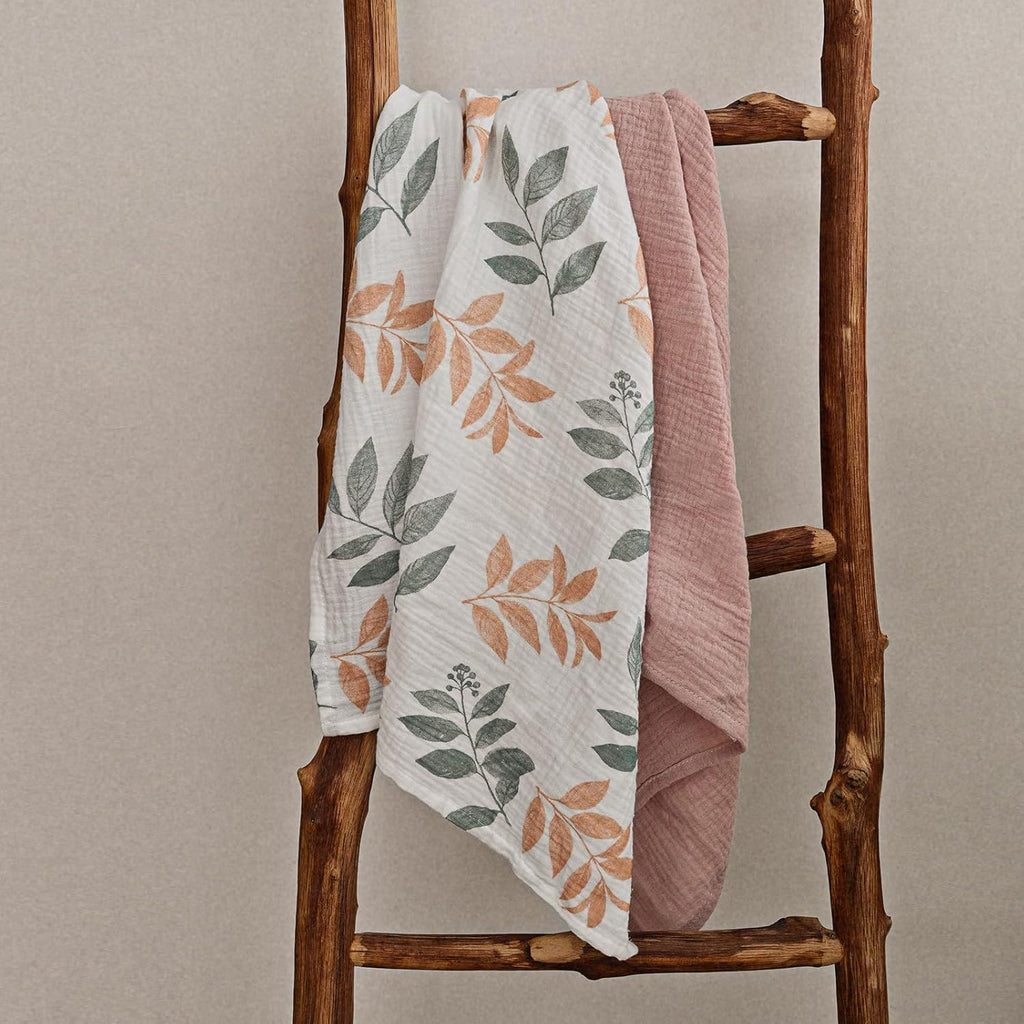 Muslin Receiving Blankets, Neutral Blanket Swaddling for Newborn Boys and Girls, 5 Pack Breathable and Skin-Friendly Swaddle Wrap for Infant Baby (Gentle Colors)