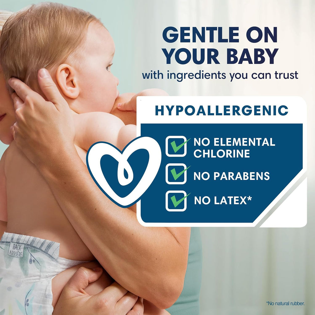 Pampers Pure Protection Baby Diapers, Size 4 (22-37 lbs), 108 Count, Up to 100% Leakproof, Premium Plant-Based Skin Protection, Hypoallergenic Soft Diapers