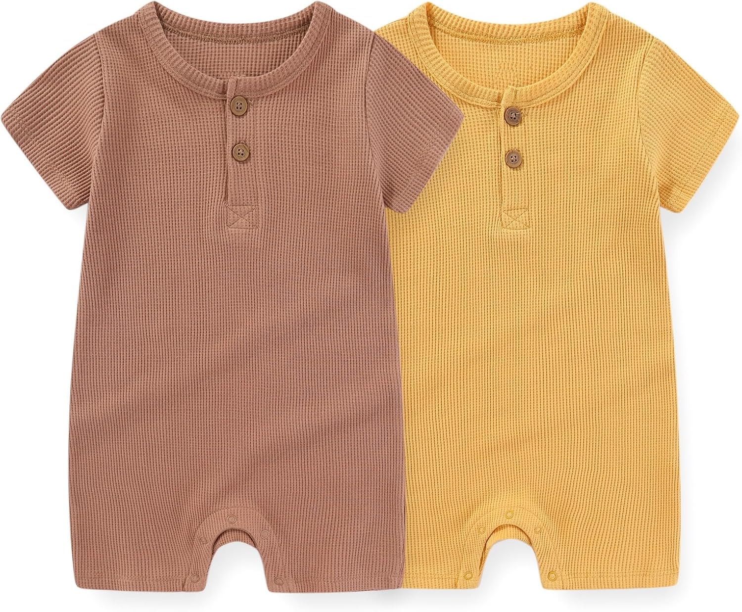 Unisex Short Sleeve Baby Romper 2 Pack Cotton Solid infant Boy Girl Jumpsuits Soft New Born Clothes