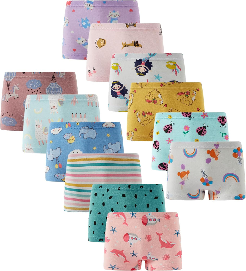Sladatona Soft Girls Boyshort Panties Cotton Briefs Kids Underwear