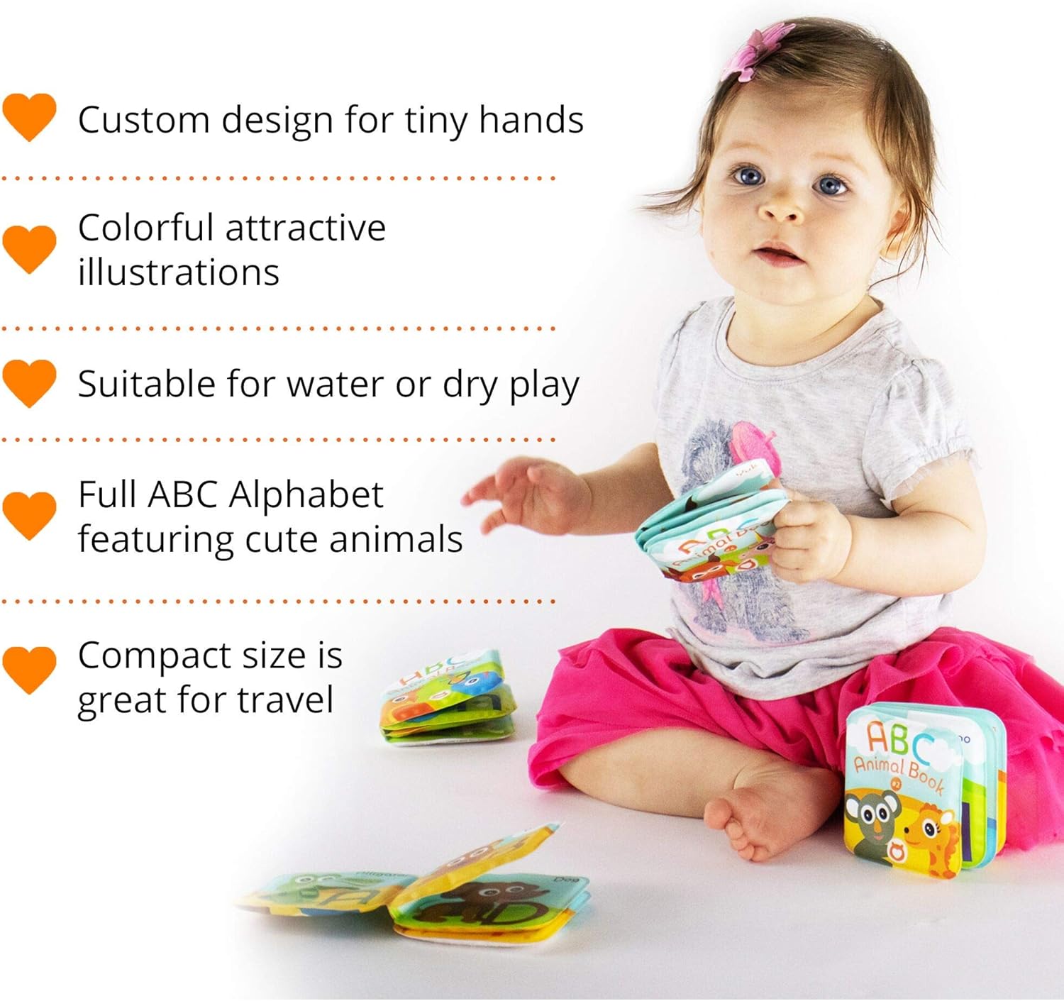 Floating Baby Bath Books. Kids Learning Bath Toys. Waterproof Bathtime Toys for Toddlers. Kids Educational Infant Bath Toys.(Set of 4: ABC Animal Bath Books)