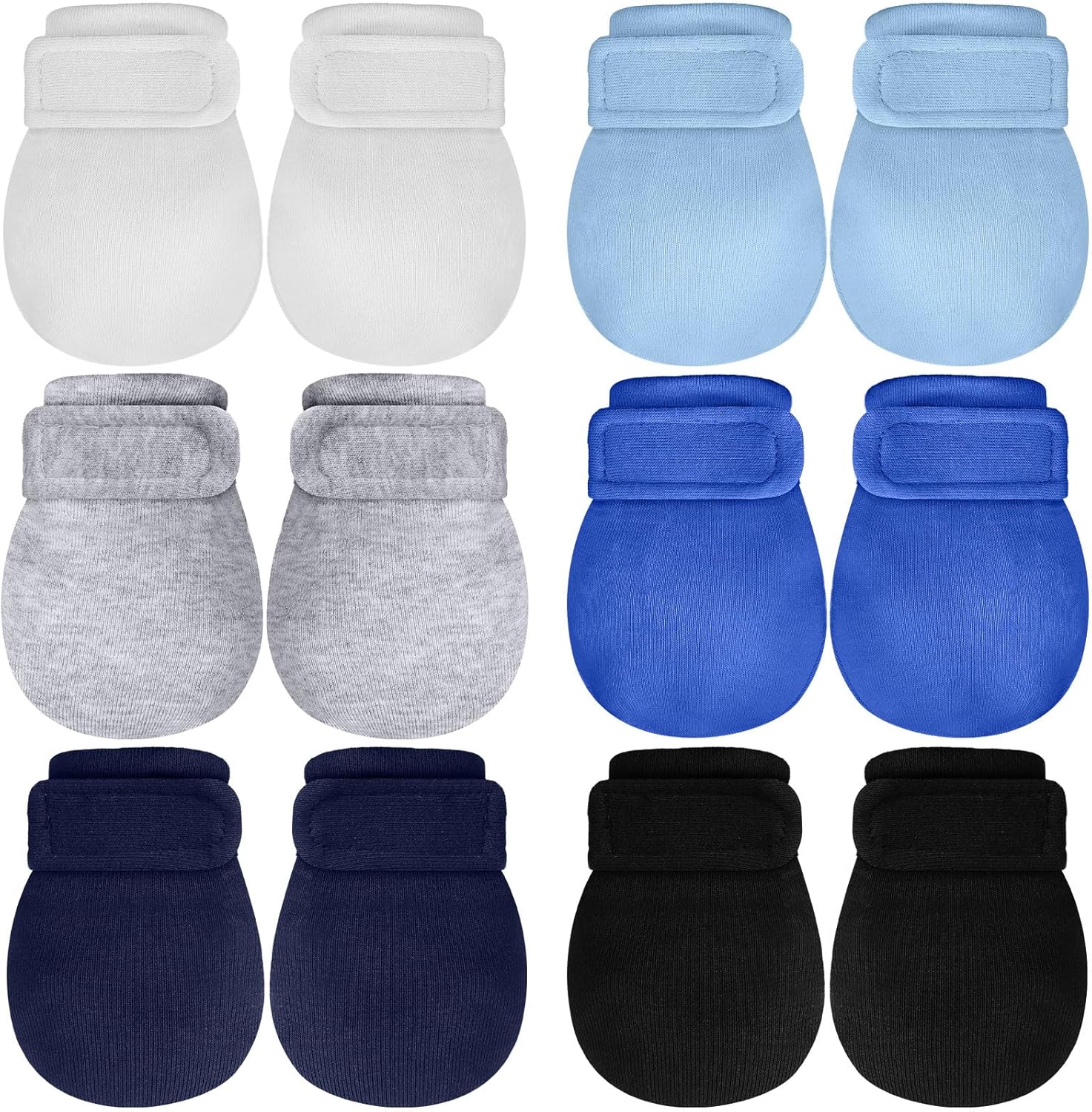 Newcotte Adjustable Baby Mittens No Scratch Newborn Cotton Breathable Gloves Warm Baby Mitts for Boys