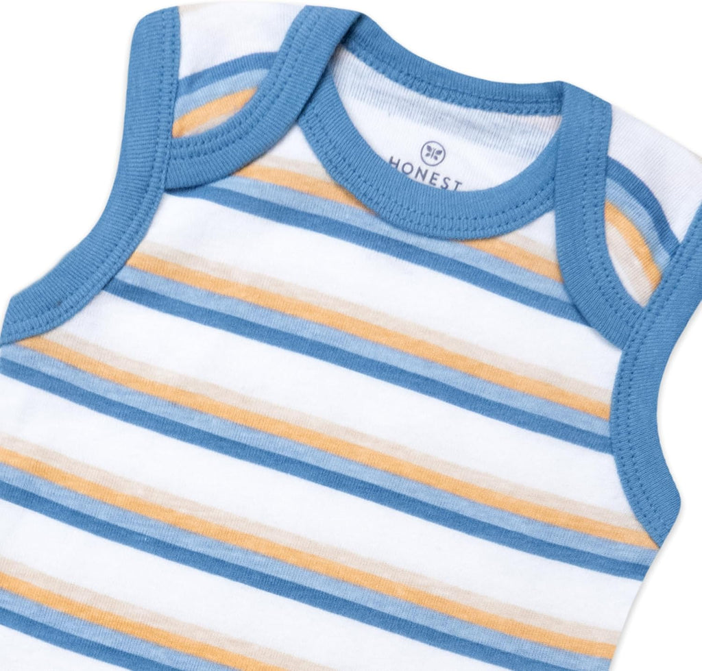 Sleeveless Bodysuits One-piece 100% Organic Cotton for Baby Boys, Girls, Unisex