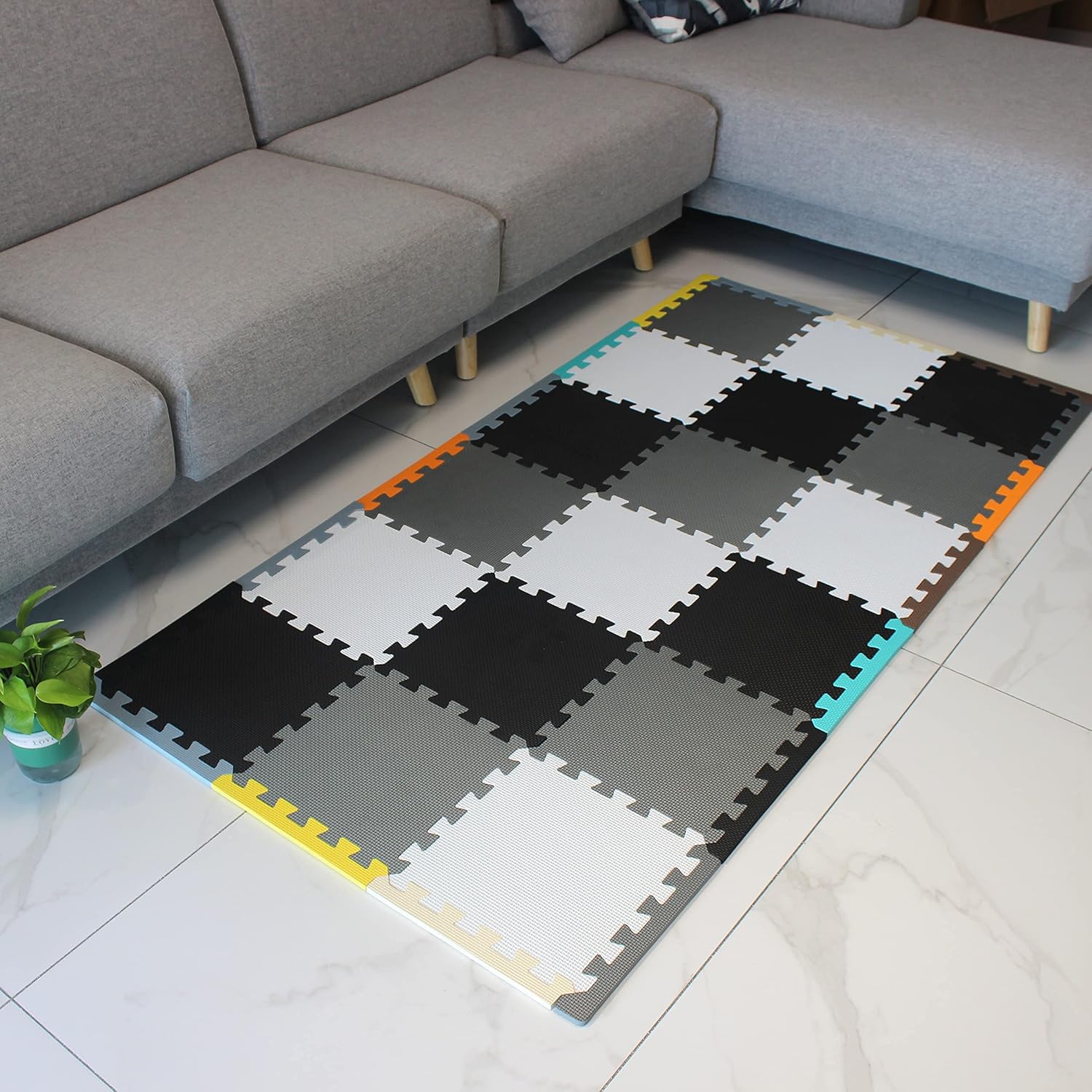 MQIAOHAM® 18Pieces Long Edges (for 18/20 Pieces Puzzle Play mats)