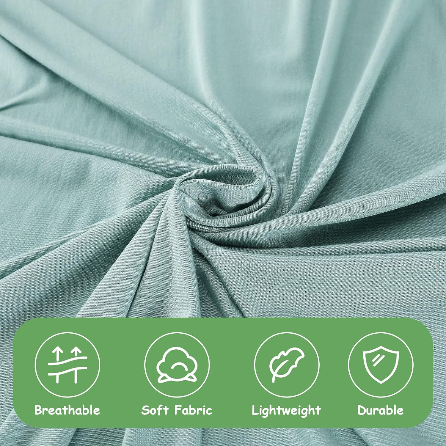 iEvolve Cotton Knitted Baby Swaddle Blanket with Hat Headband Set Newborn Swaddle Wrap Receiving Blankets for Baby Girl Boy 45" x 45"(LightGreen)