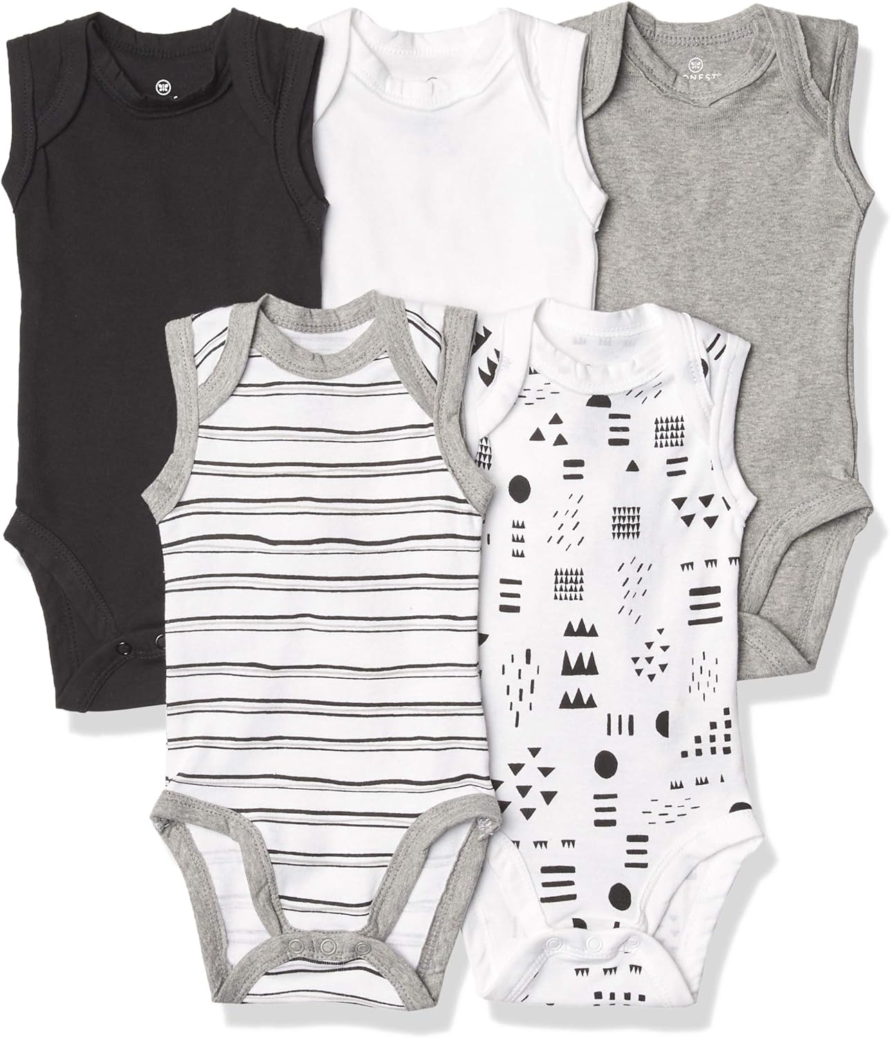 Sleeveless Bodysuits One-piece 100% Organic Cotton for Baby Boys, Girls, Unisex