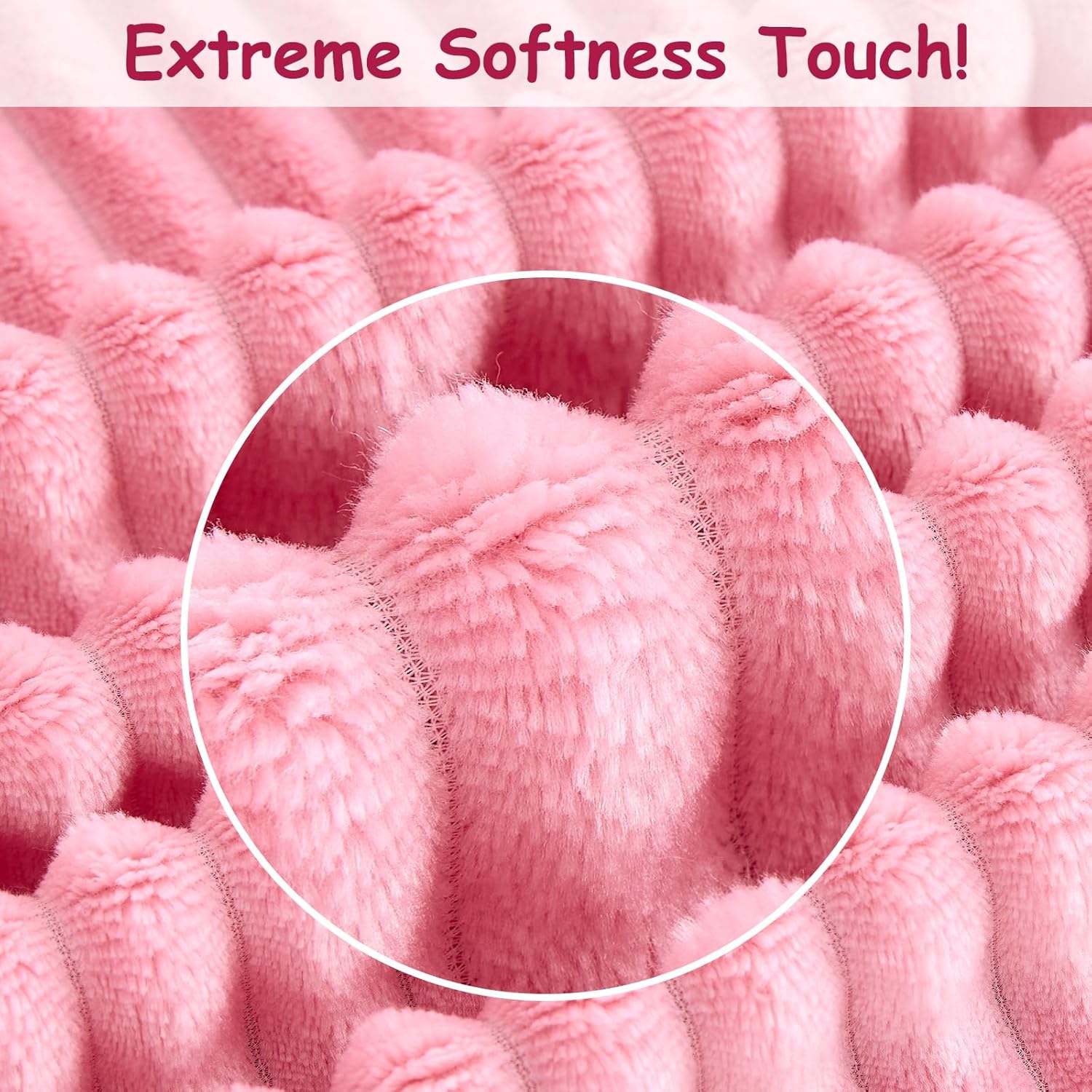 Soft Fleece Baby Blanket Ultra Cozy Pink Baby Blankets for Girls Warm and Lightweight Infant Toddler Newborn Receiving Gift with Reversible Stripes for Crib Stroller, 30x40 Inch, Dark Pink