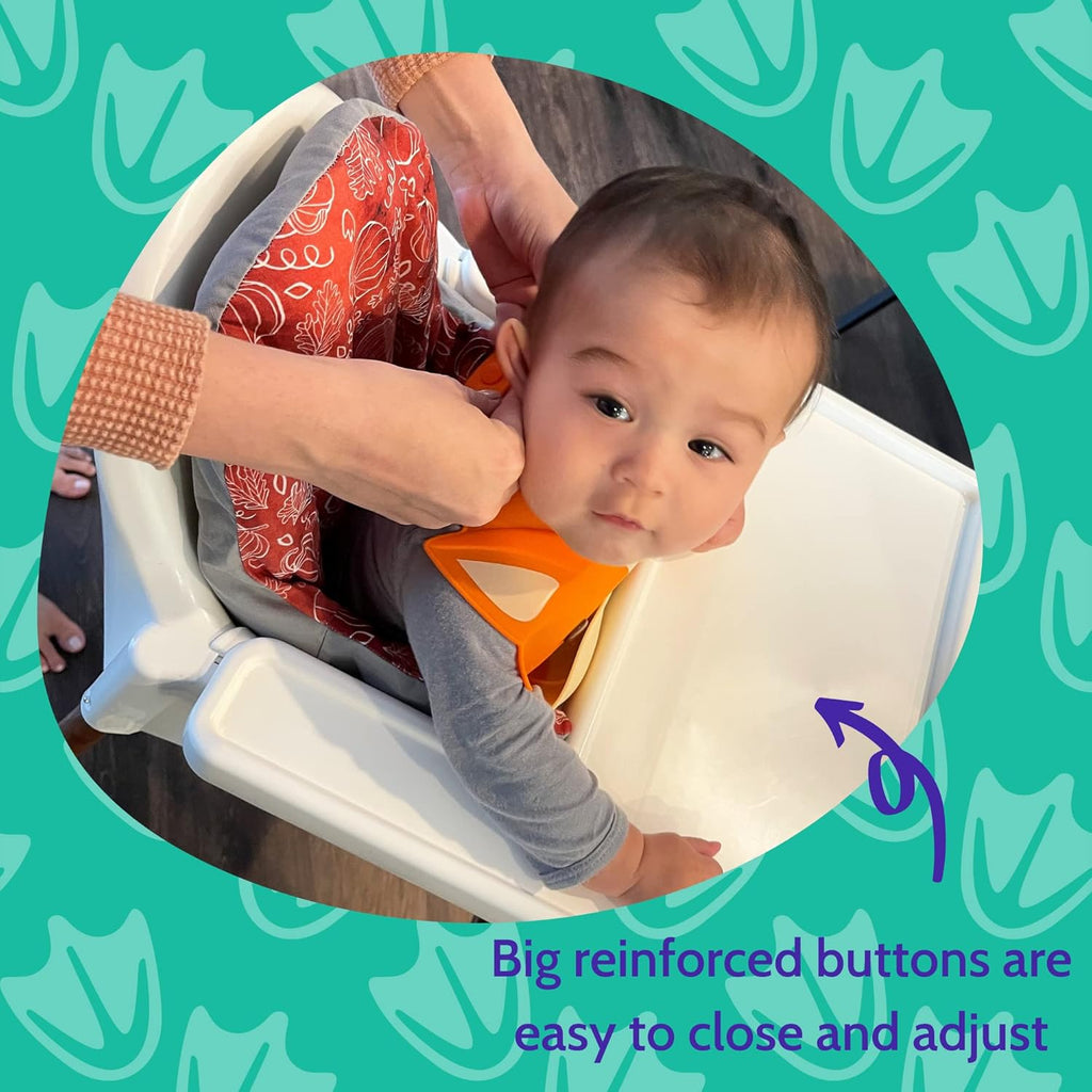 Silly Goose Set of 2 Silicone Baby Bibs, for Babies and Toddlers, Waterproof, Adjustable, Soft, Extra Wide Food Catcher Pocket, Animals (2PK Fox+Hippo)
