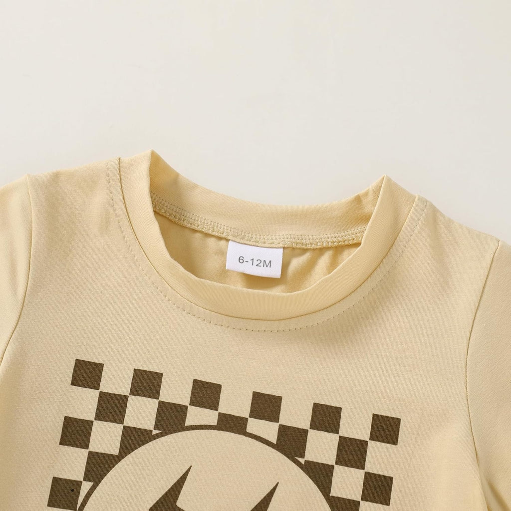 Happy Town Toddler Clothes Baby Boy Girl Smiley Face Shirt Short Sleeve T-Shirt Tee Summer Tops Outfits