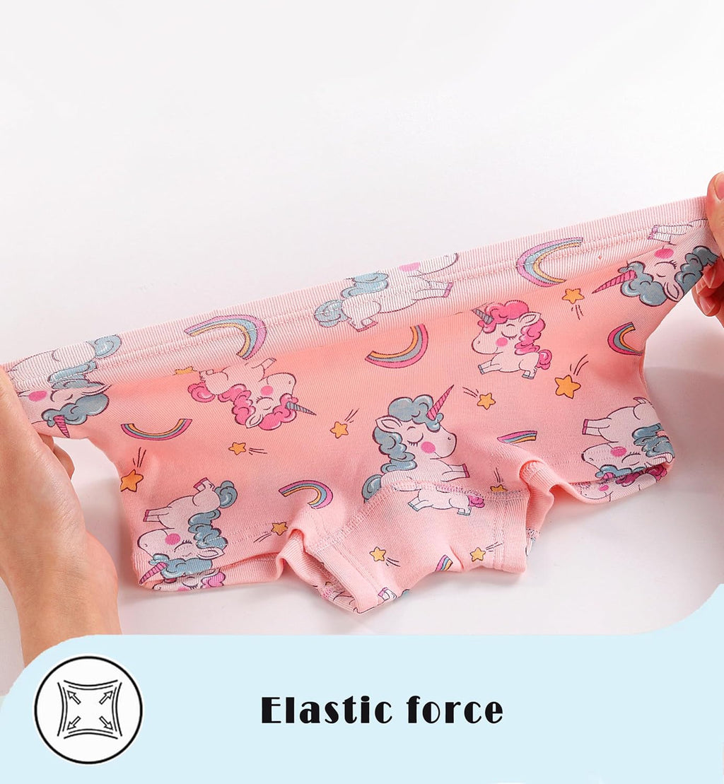 Sladatona Soft Girls Boyshort Panties Cotton Briefs Kids Underwear