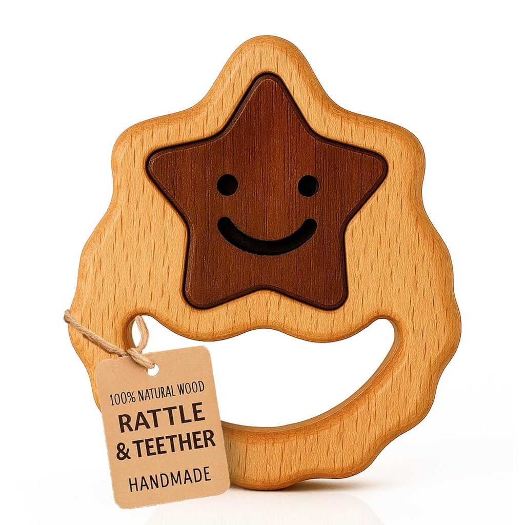 Wooden Toy for 6–12 Month Old Baby | Montessori Rattle | Toys for Baby Boy & Girl