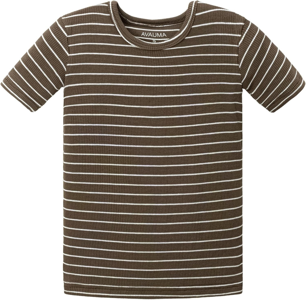 AVAUMA Stripe Pattern Baby Boys Girls Pajama Set Kids Toddler Snug fit Ribbed Sleepwear pjs for Daily Life Style