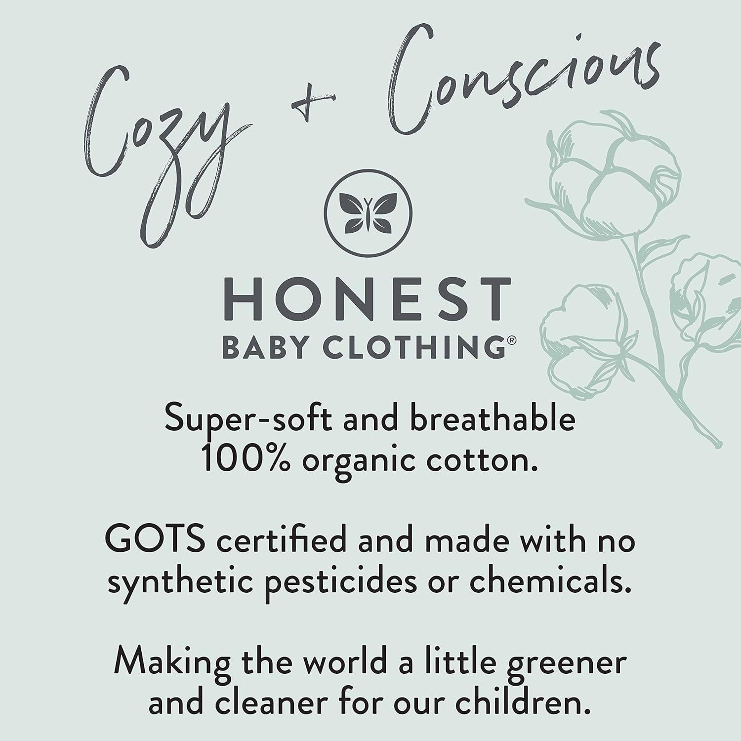 HonestBaby unisex-baby 3-pack Long Sleeve Side-snap Kimono Bodysuits Organic Cotton for Infant Baby Boys, Girls, Unisex