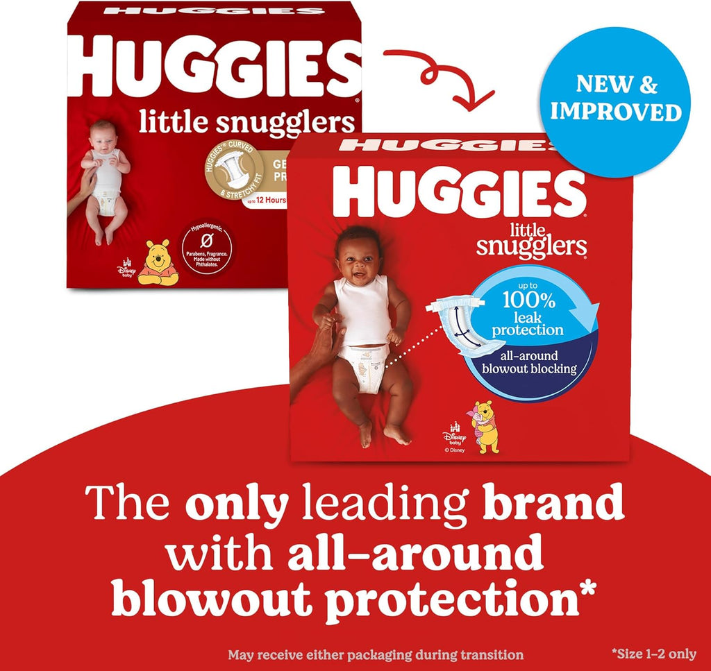 Huggies Size 4 Diapers, Little Snugglers Baby Diapers, Size 4 (22-37 lbs), 150 Count (6 Packs of 25), Packaging May Vary