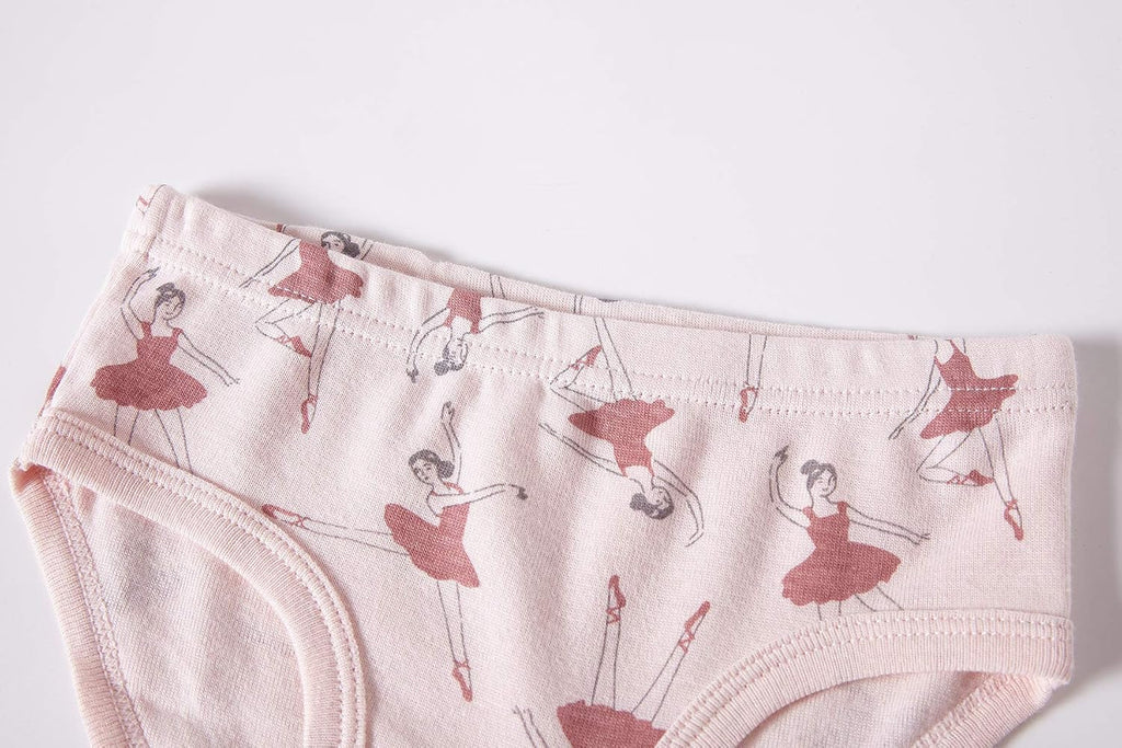 Cadidi Dinos Little Girls' Soft Cotton Underwear Kids Cool Breathable Comfort Panty Briefs Toddler Undies(Pack of 6)