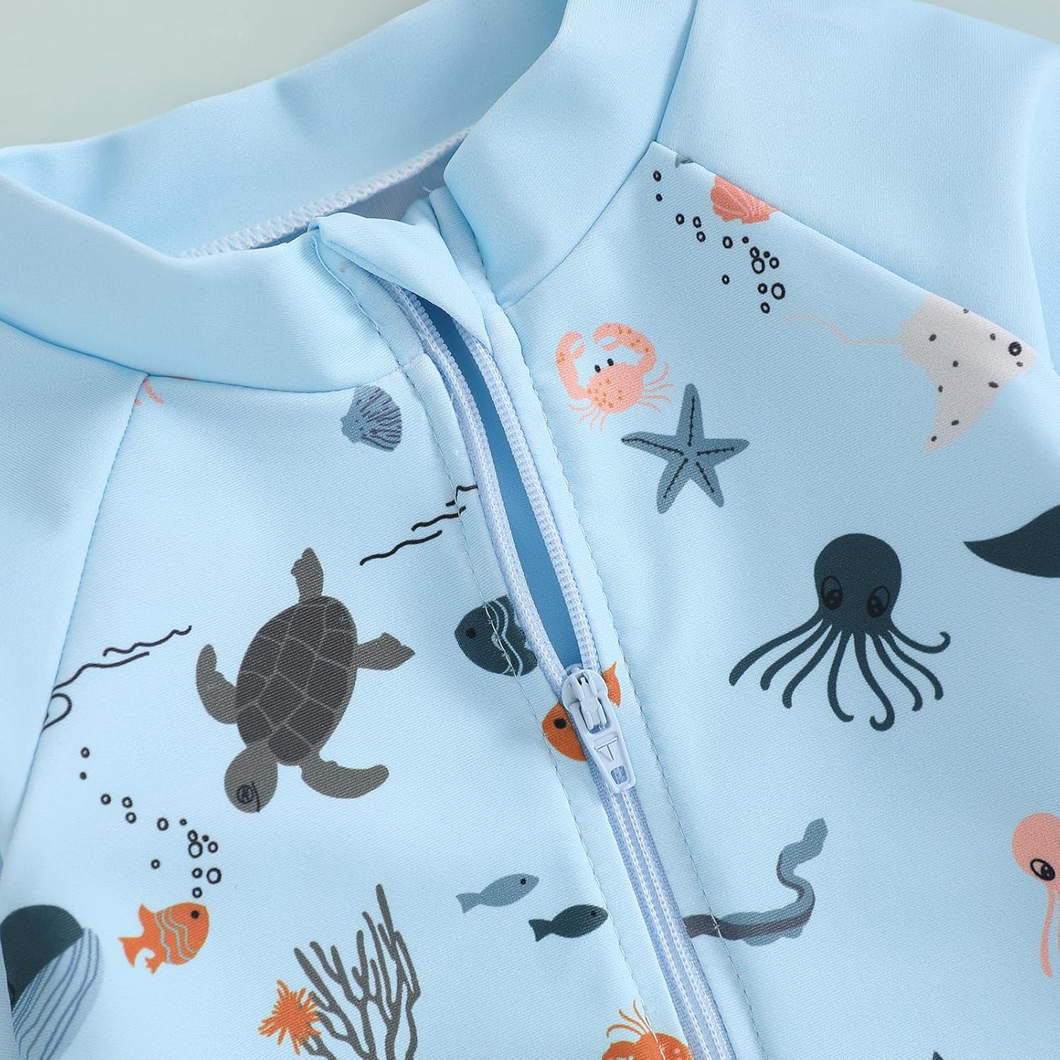 Hnyenmcko Baby/Toddler Boy Rash Guard Swimsuit Long Sleeve One Piece Zipper Swimwear Sunsuit Infant Bathing Suit Beachwear