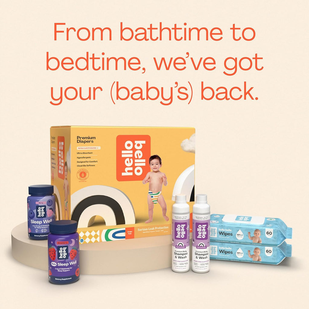 Hello Bello Premium Baby Diapers Size 4, 21 Count of Disposable, Extra-Absorbent, Hypoallergenic Baby Diapers with Snug and Comfort Fit, Sleepy Sloth