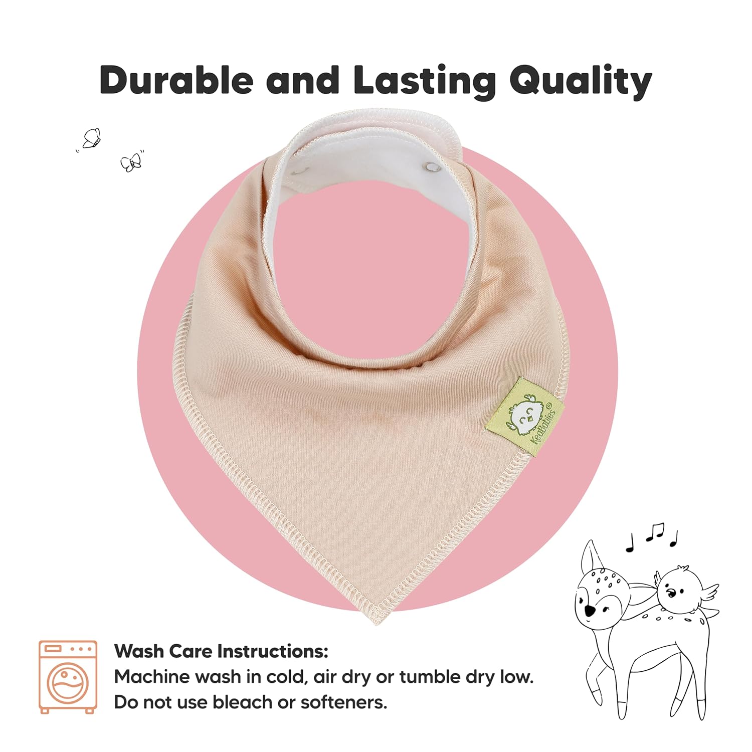 8-Pack Organic Baby Bandana Bibs for Girls - Super Absorbent Triangle Baby Bibs for Drooling and Teething Infant, 100% Cotton Extra Soft for Newborn, Infant 0-36 Months (Muted Pastel)