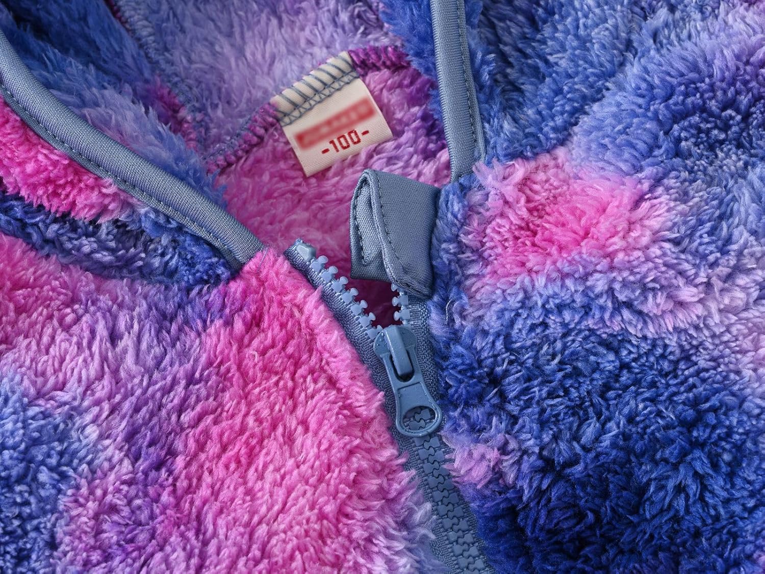 AIWUHE Toddler Boys Girls Hooded Jacket Fleece Hoodie Winter Warm Solid Color Teddy Coat Zip-up Bear Ear Sweater Fall Clothes