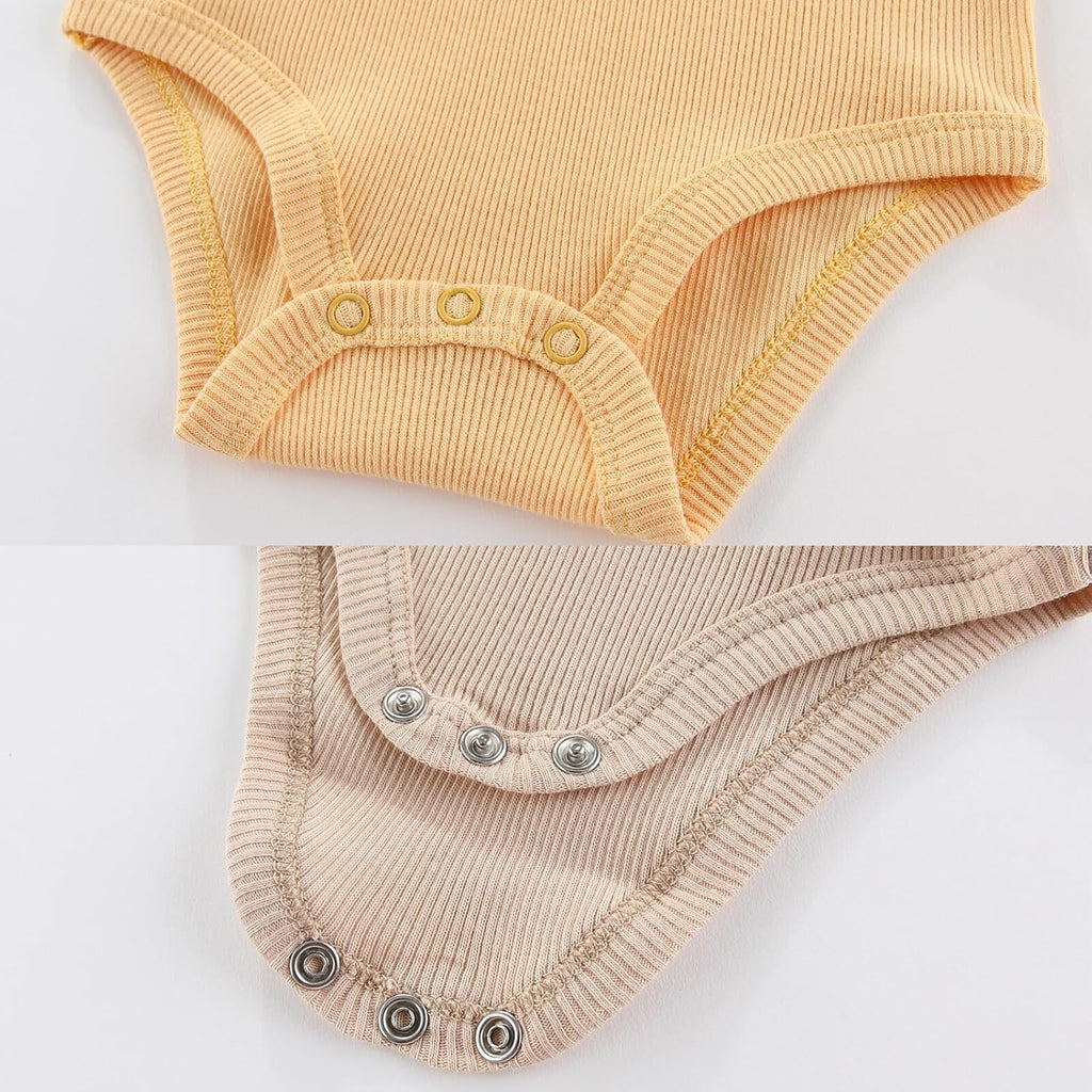 Newborn Baby Boy Girl Short Sleeve Bodysuits Cotton One-Piece Baby Clothes 6-Pack