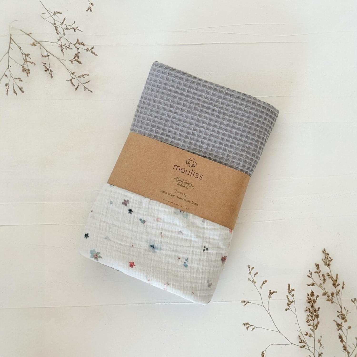 Personalized Baby Blanket with Name – Handmade 100% Organic Cotton Newborn Gift | Custom Knit Blanket for Boys, Girls, Kids & Baby Showers