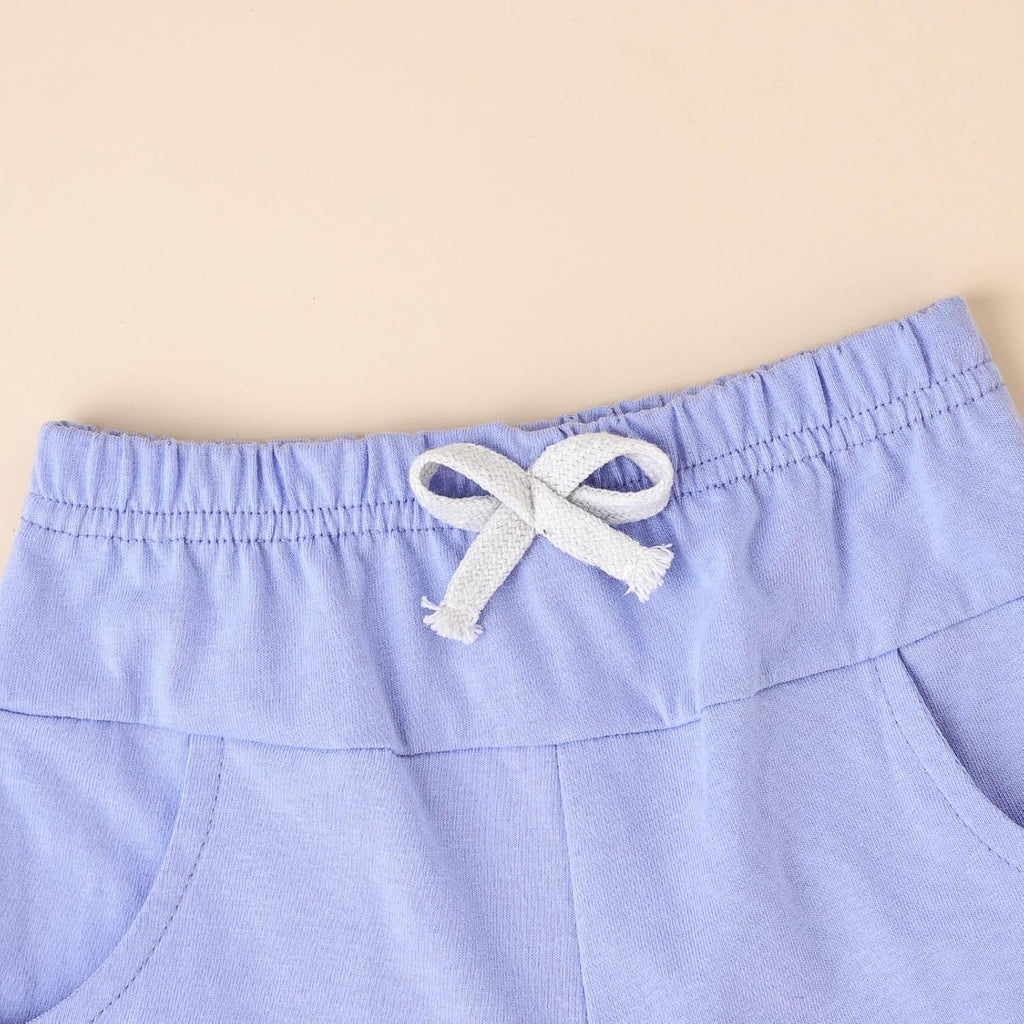 Baby Boy Clothes Toddler Boy Summer Outfits Short Sleeve Patchwork Top T-shirt & Pocket Pant Set 2 Piece 12 Months-4T